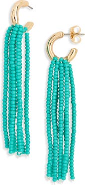 Leith Beaded Fringe Drop Earrings