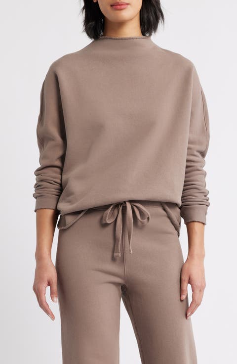 Effie Funnel Neck Capelet Sweatshirt