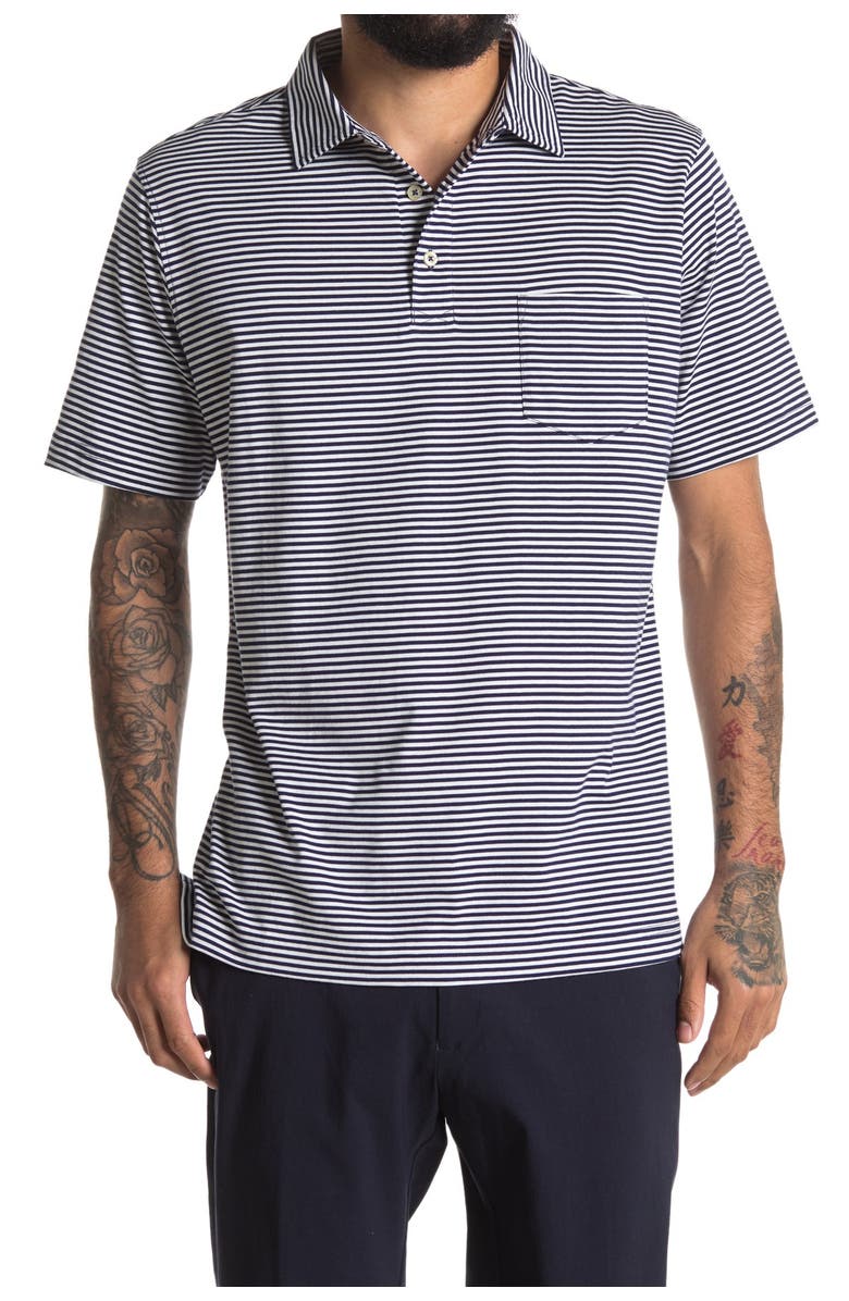 Scott Barber Interlock Striped Polo, Main, color, 