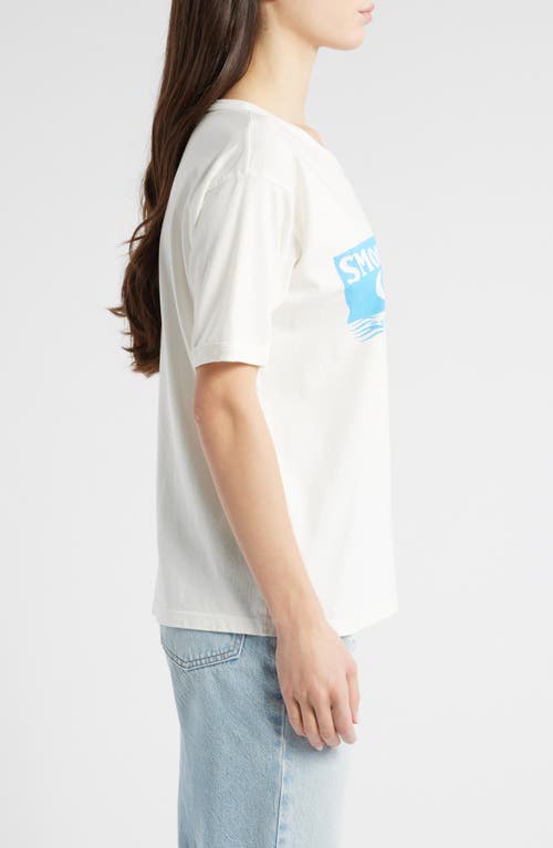 Daydreamer Smooth Sailin' Cotton Graphic T-shirt In White