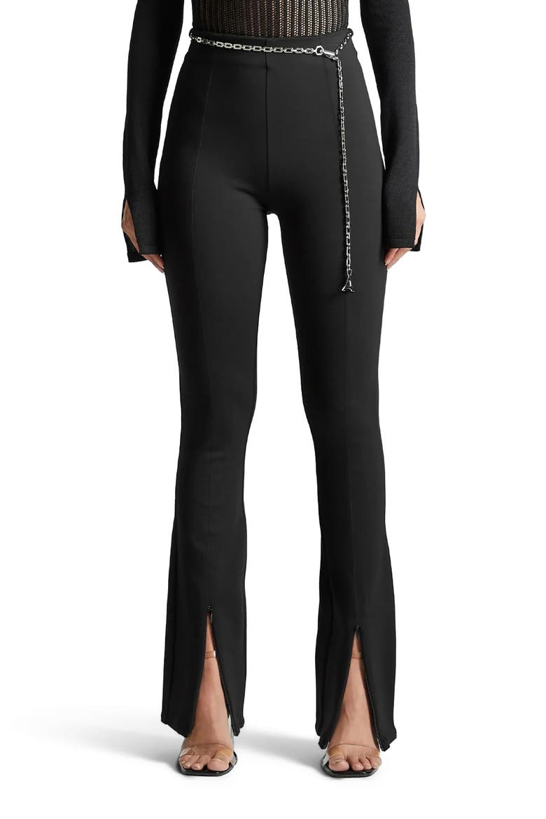 Fit and Flare Leggings with Chain, Main, color, Black