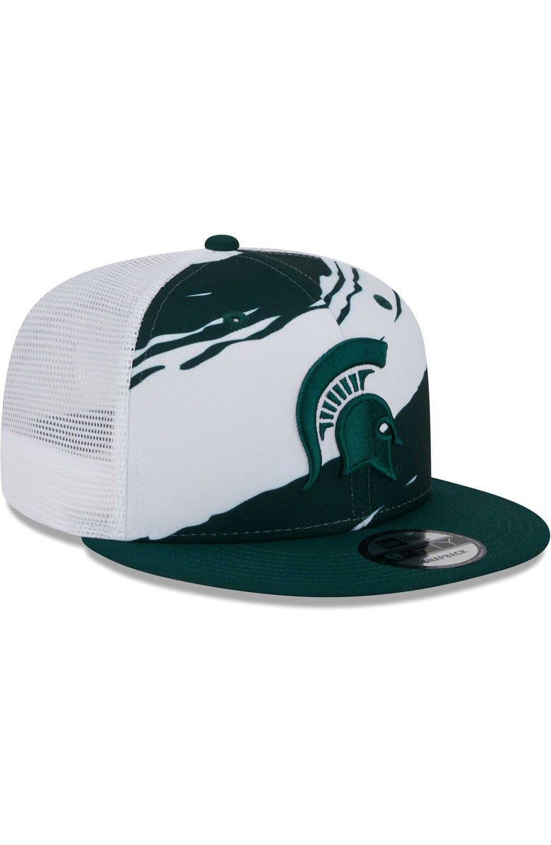 New Era Men's New Era Green Michigan State Spartans Tear Trucker 9FIFTY Snapback Hat, Alternate, color, Green