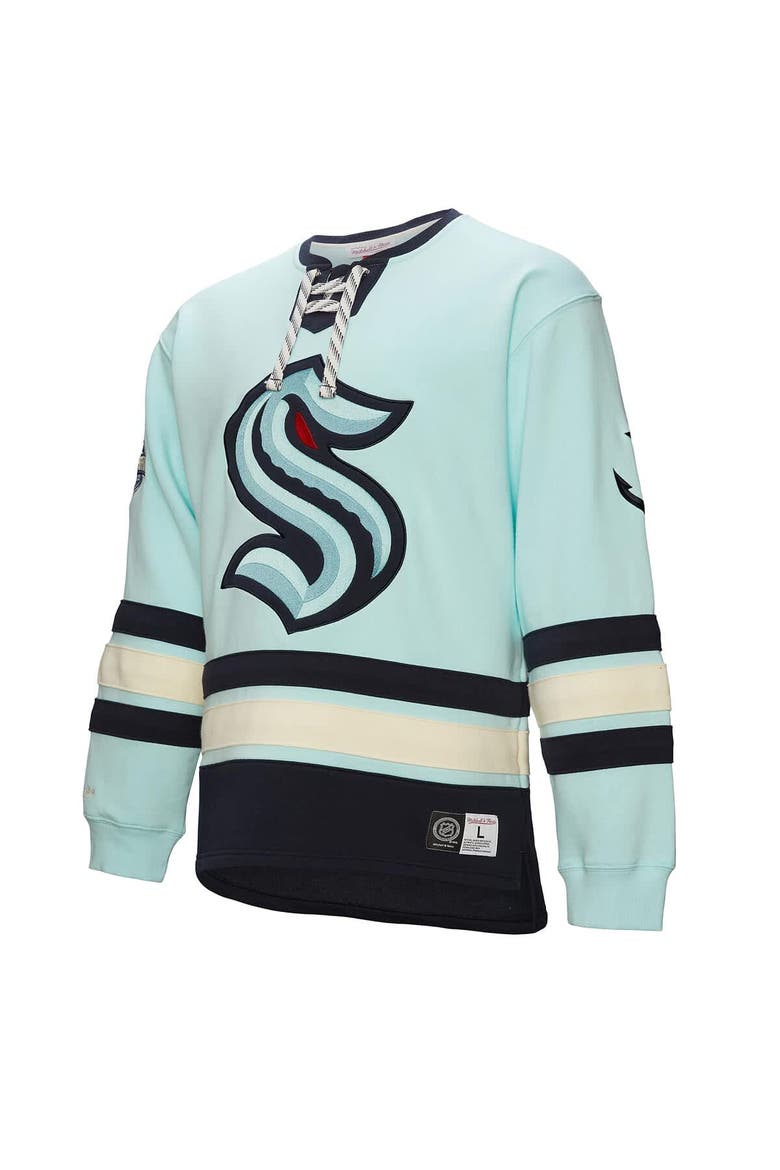 Men's Light Blue Seattle Kraken Heritage Lace-Up Pullover Sweatshirt, Alternate, color, Light Blue