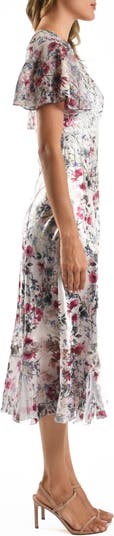 Charmeuse & Chiffon Cocktail Dress