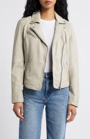 MAURITIUS Sofia Lambskin Moto Jacket