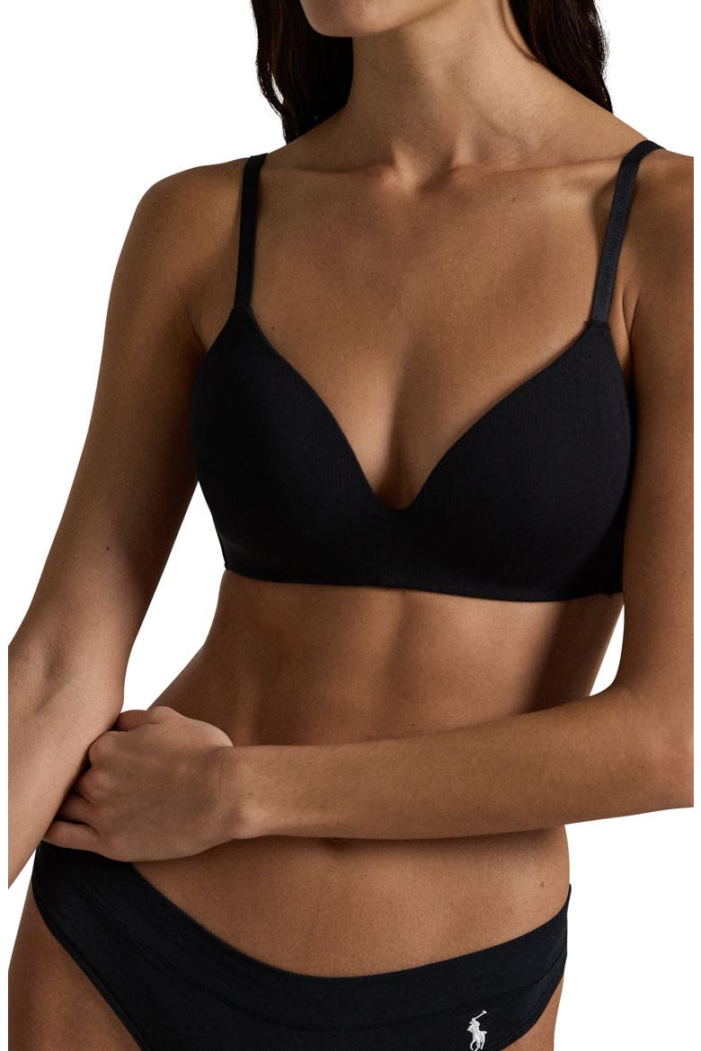 Wireless Plunge Bra, Alternate, color, ONYX