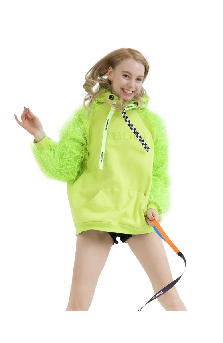 Moshiqa I Woof U Green Human Hoodie, Alternate, color, Green