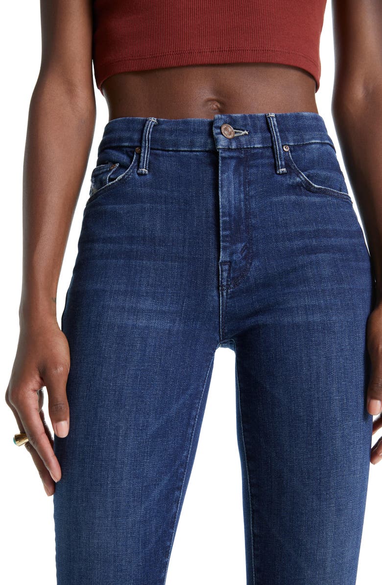 MOTHER 'The Looker' Frayed Ankle Jeans, Alternate, color, 