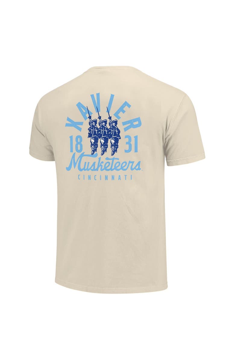IMAGE ONE Men's Cream Xavier Musketeers Comfort Colors Mascot Overlay T-Shirt, Alternate, color, Cream