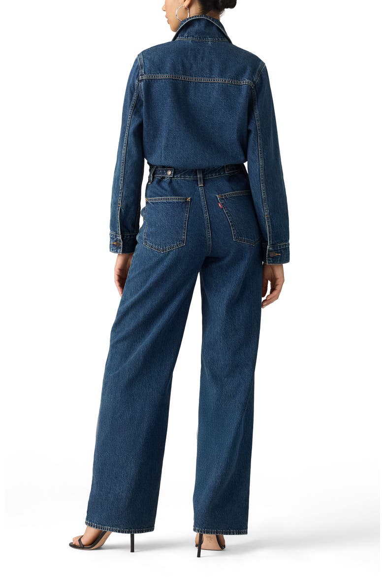 Heritage Long Sleeve Denim Jumpsuit, Alternate, color, BROAD CITY