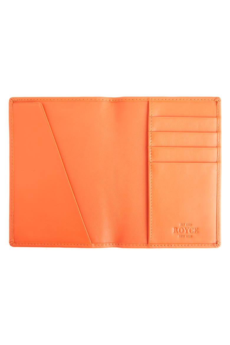 RFID Leather Passport Case, Alternate, color, ORANGE