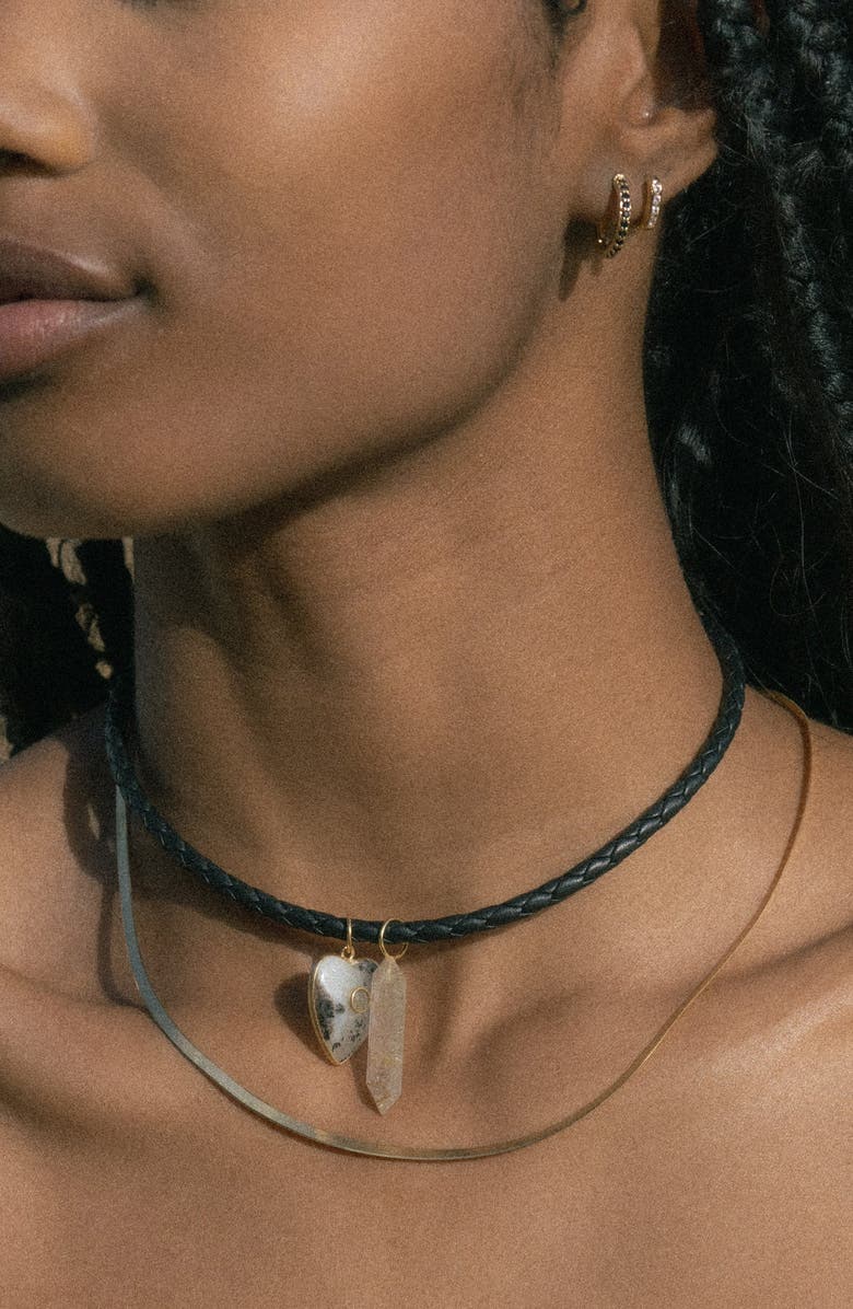 Child of Wild Noiré Cubic Zirconia Huggie Hoop Earrings, Alternate, color, Gold