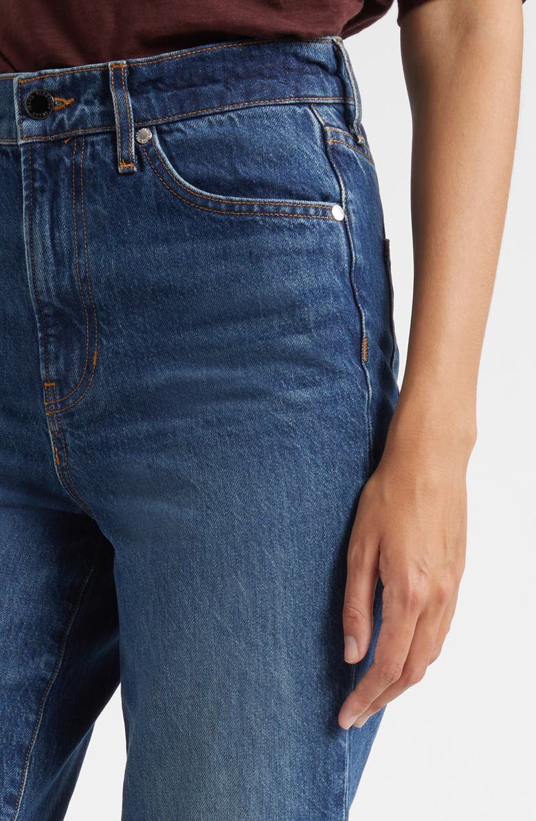 Veronica Beard Dylan High Waist Ankle Straight Leg Jeans, Alternate, color, Roadside Blue