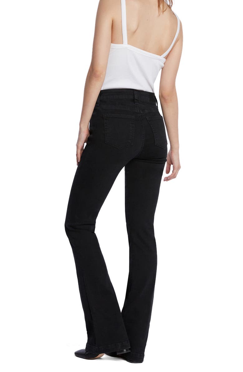 HINT OF BLU Rosa Flare Jeans, Alternate, color, Black