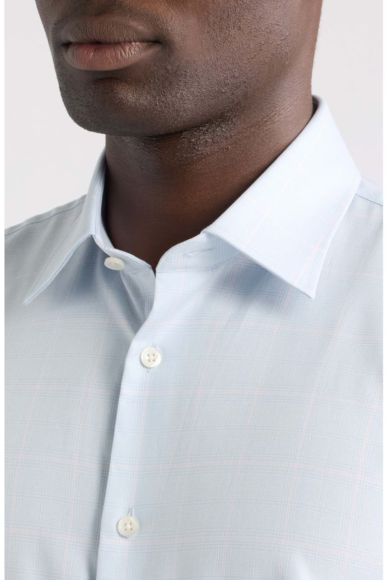 Traditional Fit Plaid Shirt, Alternate, color, BLUE- PINK VITORIO PLAID