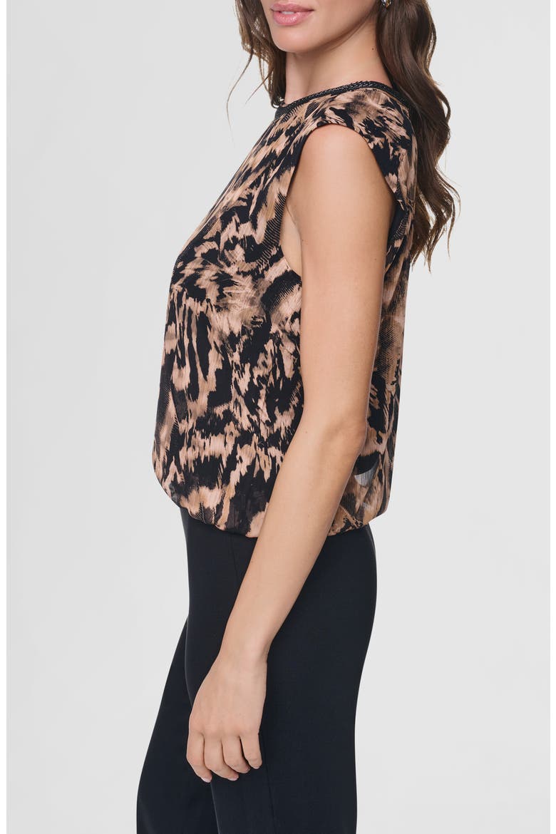 Printed Crinkle Chiffon Top, Alternate, color, ABSTRACT FEATHER