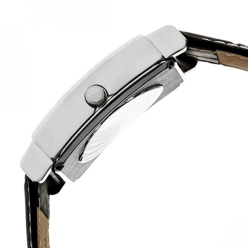 Heritor Automatic Frederick Leather-band Watch In Silver