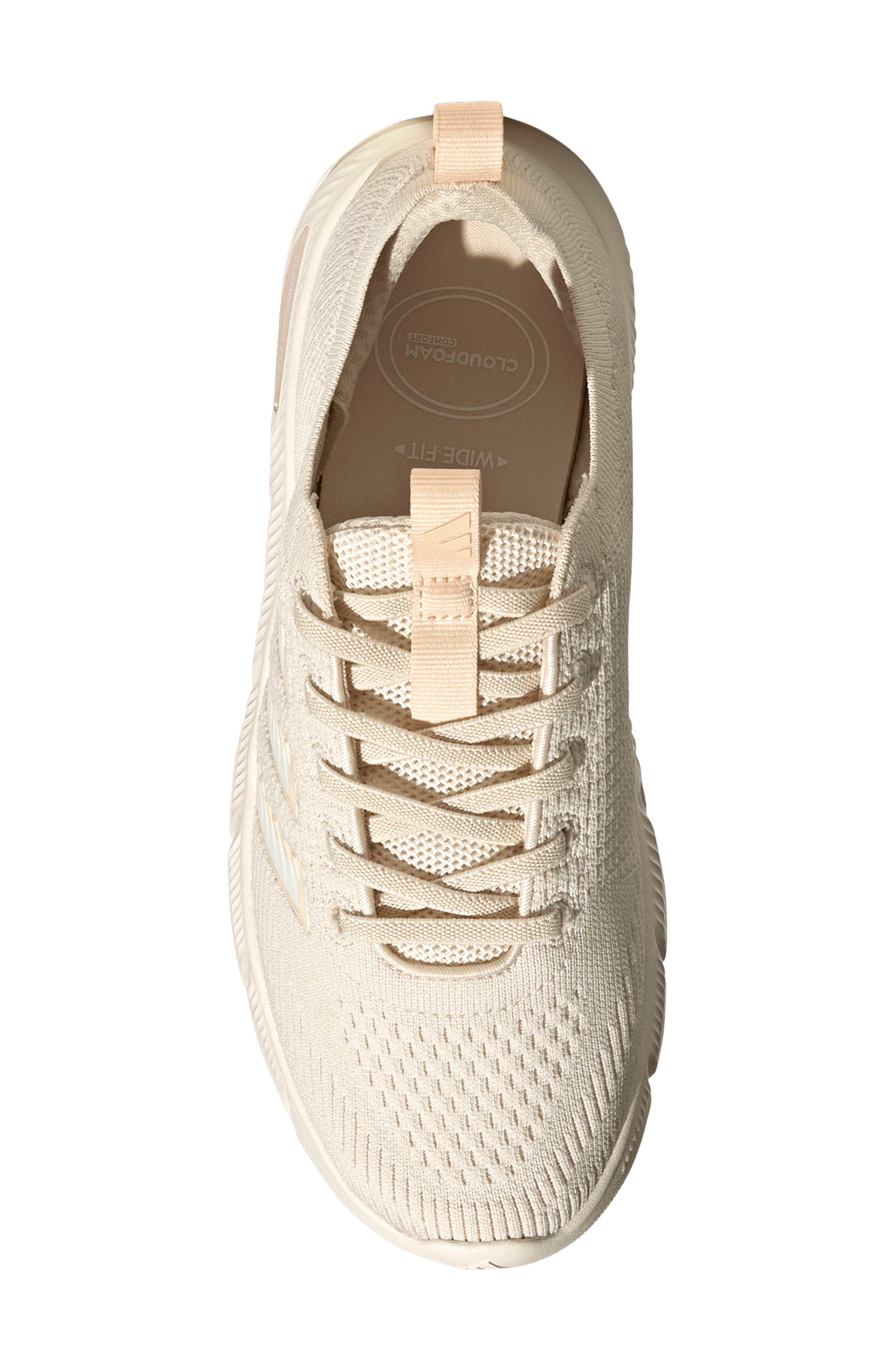 Cloudfoam Flex Sneaker, Alternate, color, WHITE/ OFF WHITE/ SAND