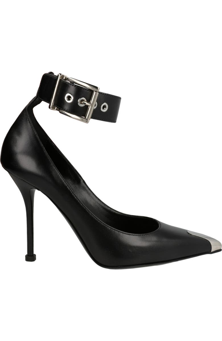 McQueen Punk Ankle Strap Pointed Toe Pump, Alternate, color,