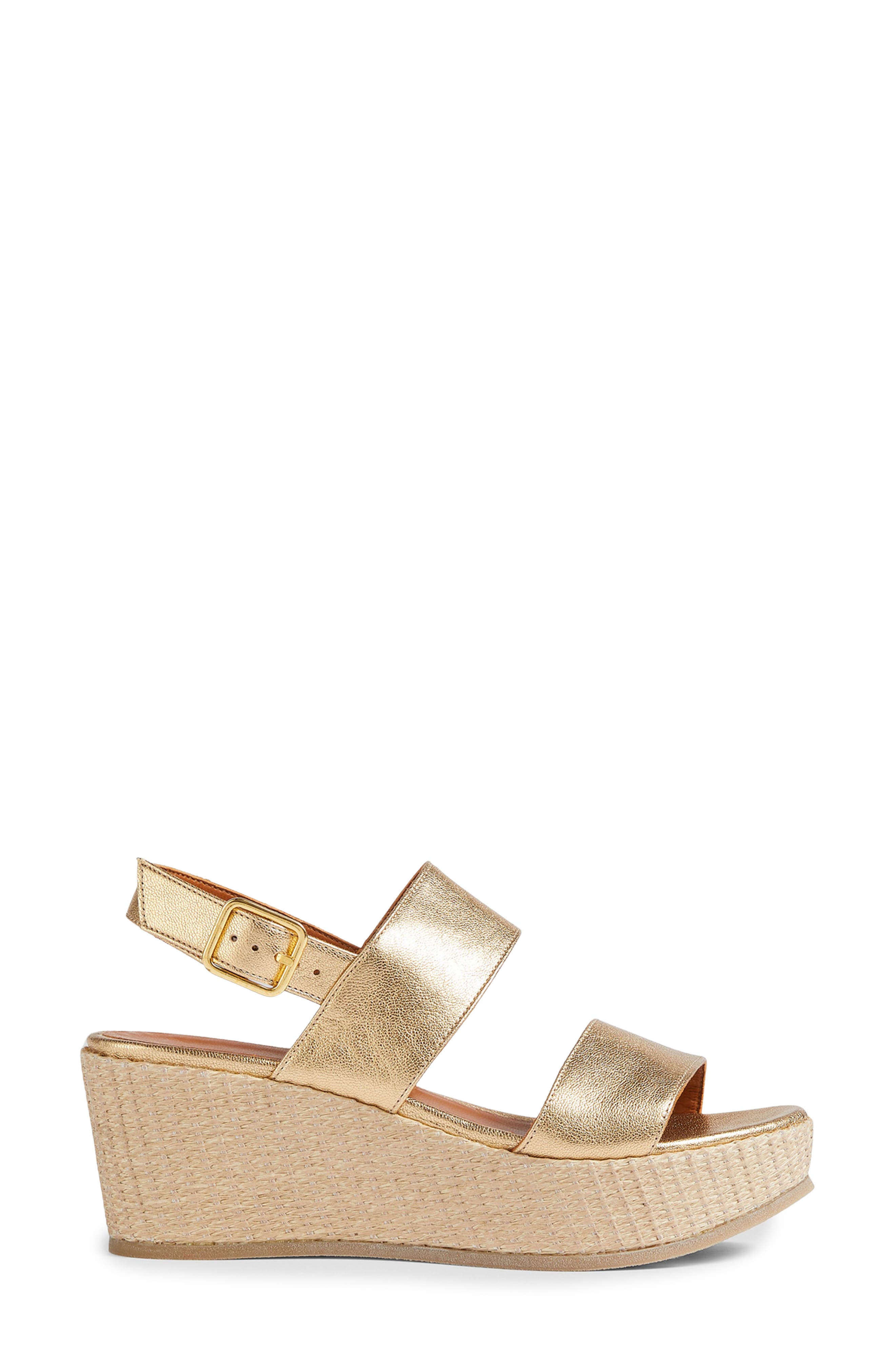 LK Bennett Adiana Platform Slingback Sandal, Alternate, color, Soft Gold