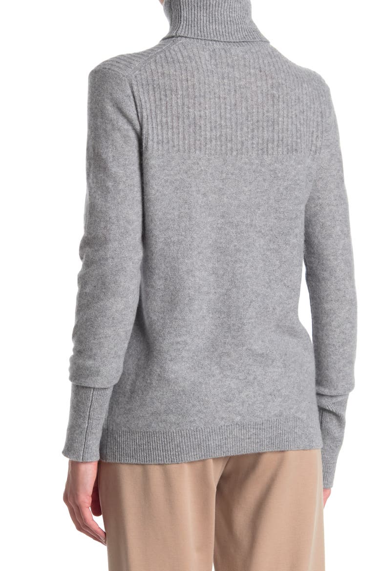 Kressy Cashmere Turtleneck Sweater, Alternate, color, GREY MELANGE