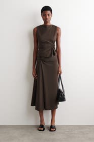 COS Twist-Detail Jersey Midi Skirt