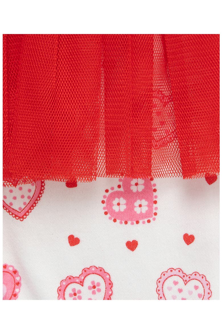 Sweetheart Embroidered Bodysuit, Tutu Leggings & Headband Set, Alternate, color, RED
