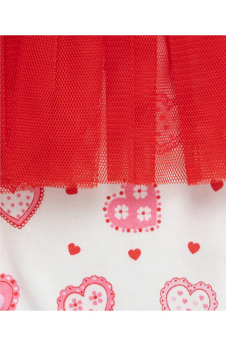 Little Me Sweetheart Embroidered Bodysuit, Tutu Leggings & Headband Set, Alternate, color, Red