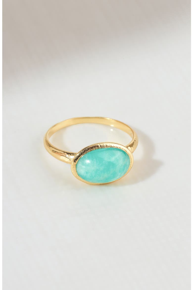 Amazonite Solitaire Ring, Alternate, color, BLUE