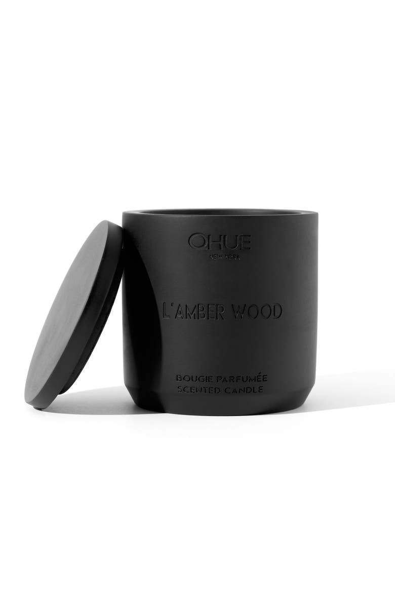 Qhue L'amber Wood Candle, Alternate, color,