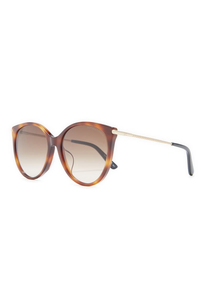 55mm Round Sunglasses, Alternate, color, HAVANA GOLD BROWN/GBN