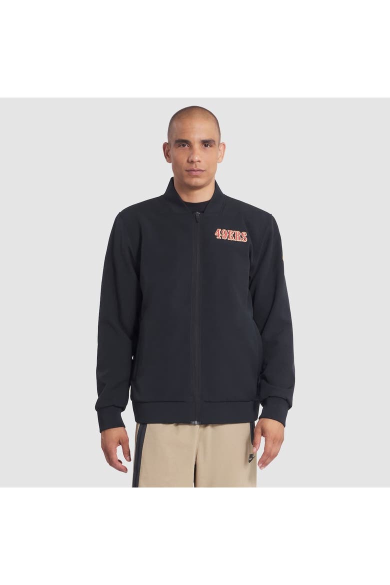 Men's Nike Black San Francisco 49ers 2025 Rivalries Collection Sideline Full-Zip Bomber Jacket, Alternate, color, Black