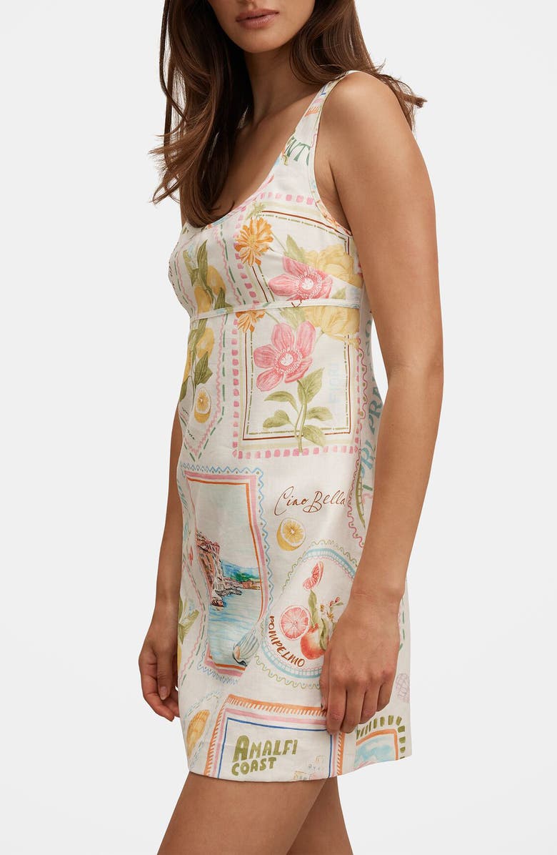 Ever New Hadley Cutout Ruched Back Mini Sundress, Alternate, color, 