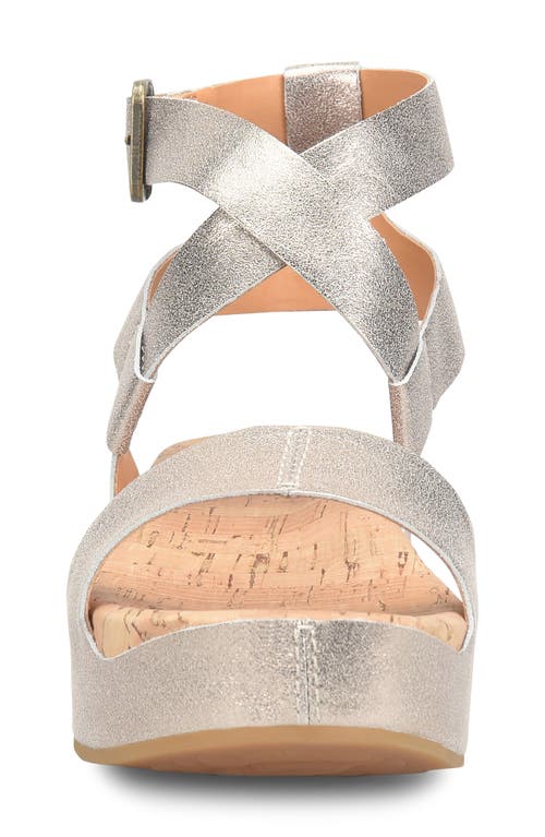 Kork-ease Yadira Ankle Strap Platform Sandal In Gold Metallic