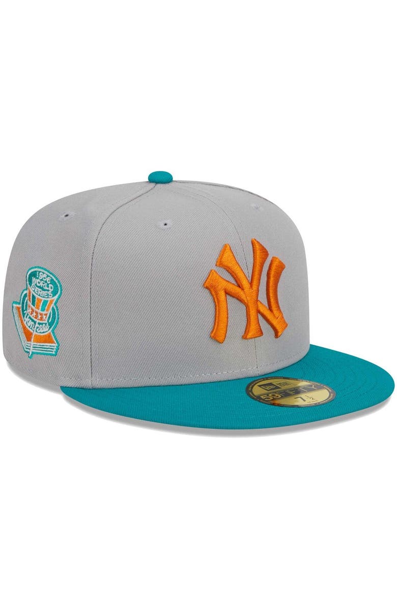 New Era Men's New Era Gray/Teal New York Yankees 59FIFTY Fitted Hat, Main, color, Gray