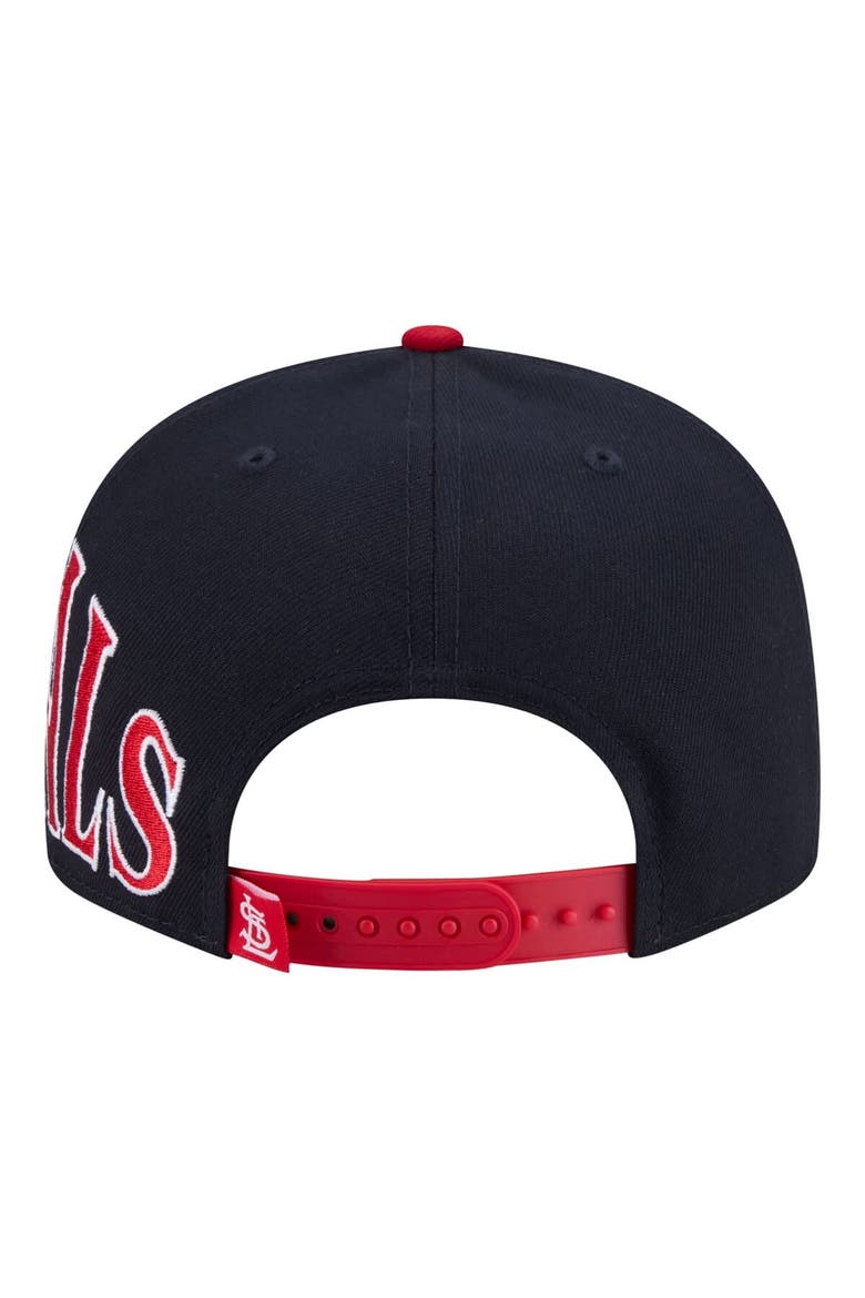 Men's New Era Navy/Red St. Louis Cardinals Stretched Two-Tone 9FIFTY Adjustable Hat, Alternate, color, Navy