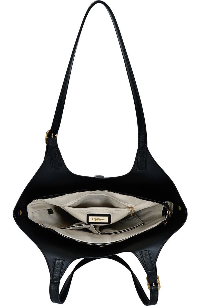 Miztique Turnlock Detail Tote, Alternate, color, Black