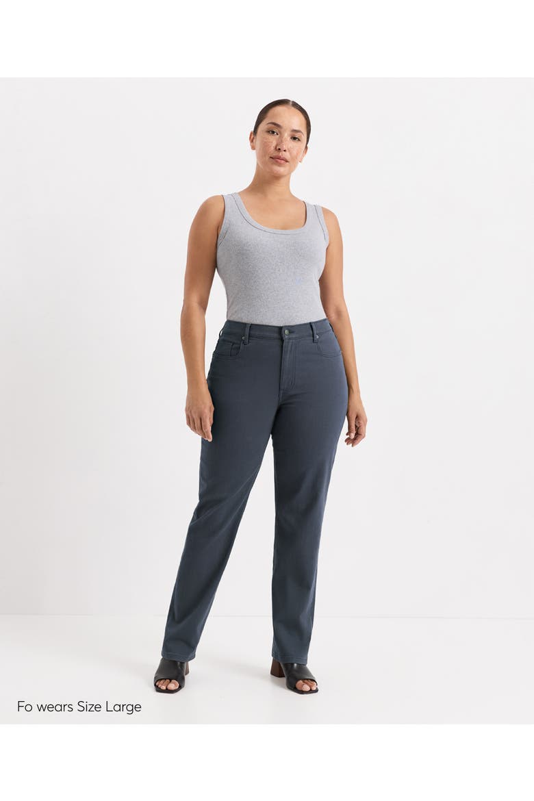 Organic Cotton All-Day Twill Straight Leg Pant, Alternate, color, Steel Blue