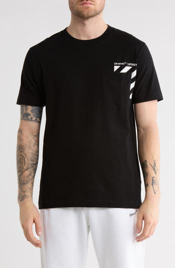 Diagonal Logo Cotton Graphic T-Shirt