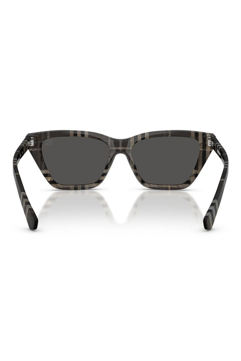 54mm Cat Eye Sunglasses, Alternate, color, CHECK GREY / DARK GREY