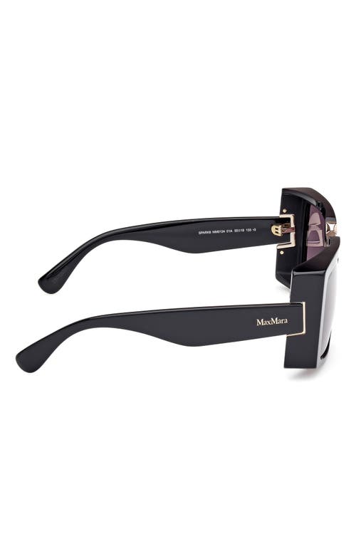 Max Mara 55mm Rectangular Sunglasses