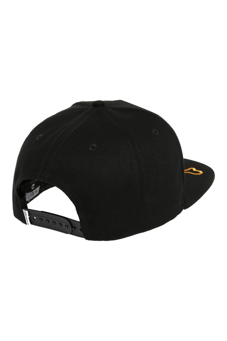 Drip Drop Embroidered Cotton Baseball Cap, Alternate, color, BLACK