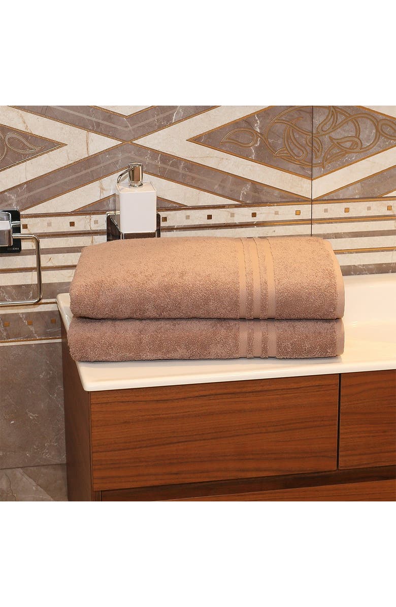 Linum Home Textiles Denzi Bath Sheet - Set of 2 - Latte, Alternate, color, 