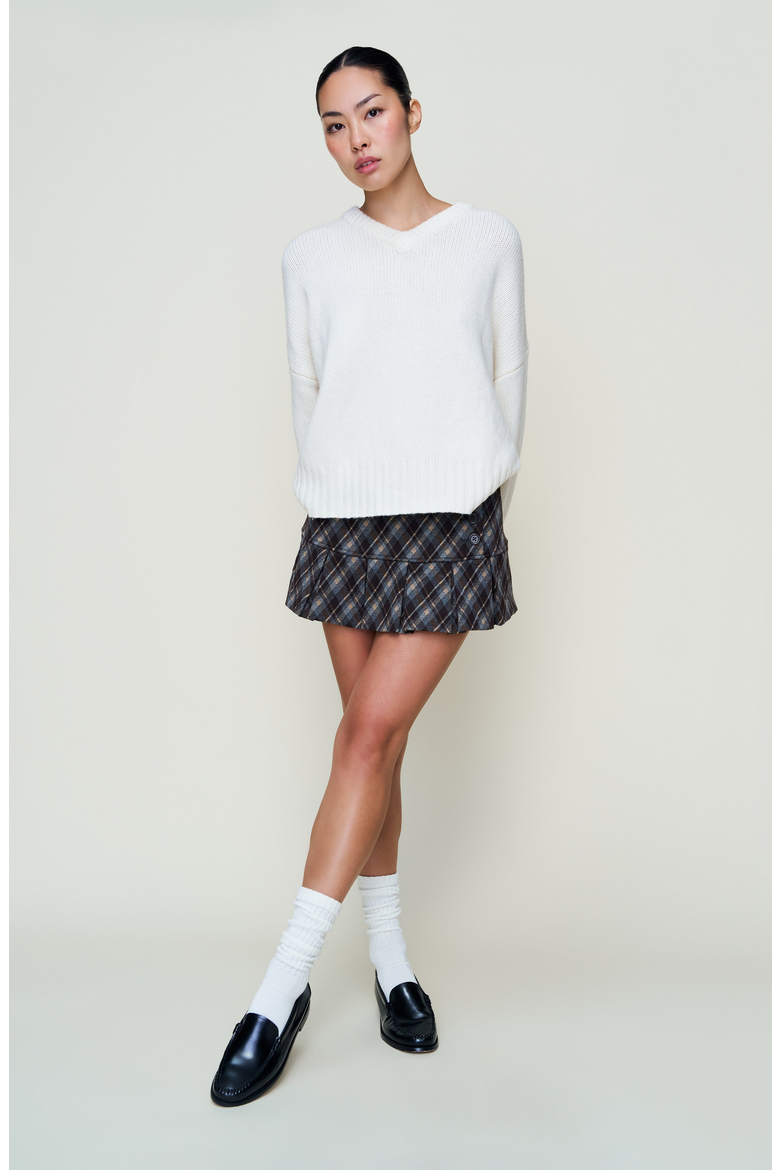 Joni Cashmere V Neck Jumper, Alternate, color, Ivory