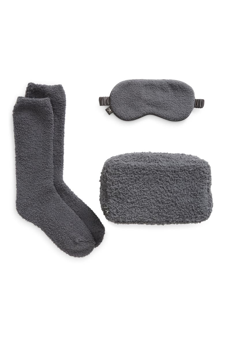 CozyChic® Eye Mask & Socks Set, Main, color, COAL
