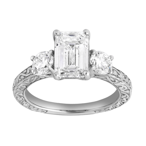 Novelle 14K Gold 2.65 Ct Emerald Cut Lab Grown Diamond Engagement Ring