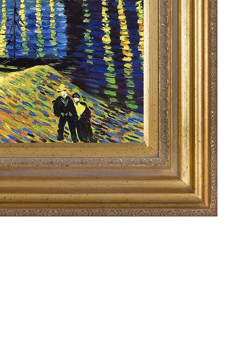 Starry Night Over the Rhone - Framed Oil Reproduction of an Original Painting by Vincent Van Gogh, Alternate, color, MULTI
