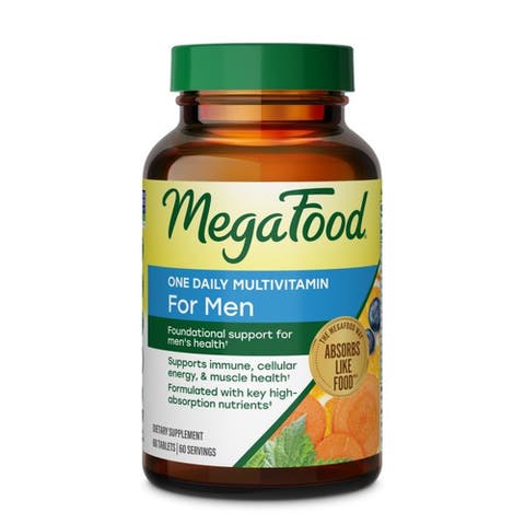 One Daily Multivitamin for Men with Methylated B12, Methylfolate for Muscle & Energy Metabolism, Vegetarian, 60 Tablets