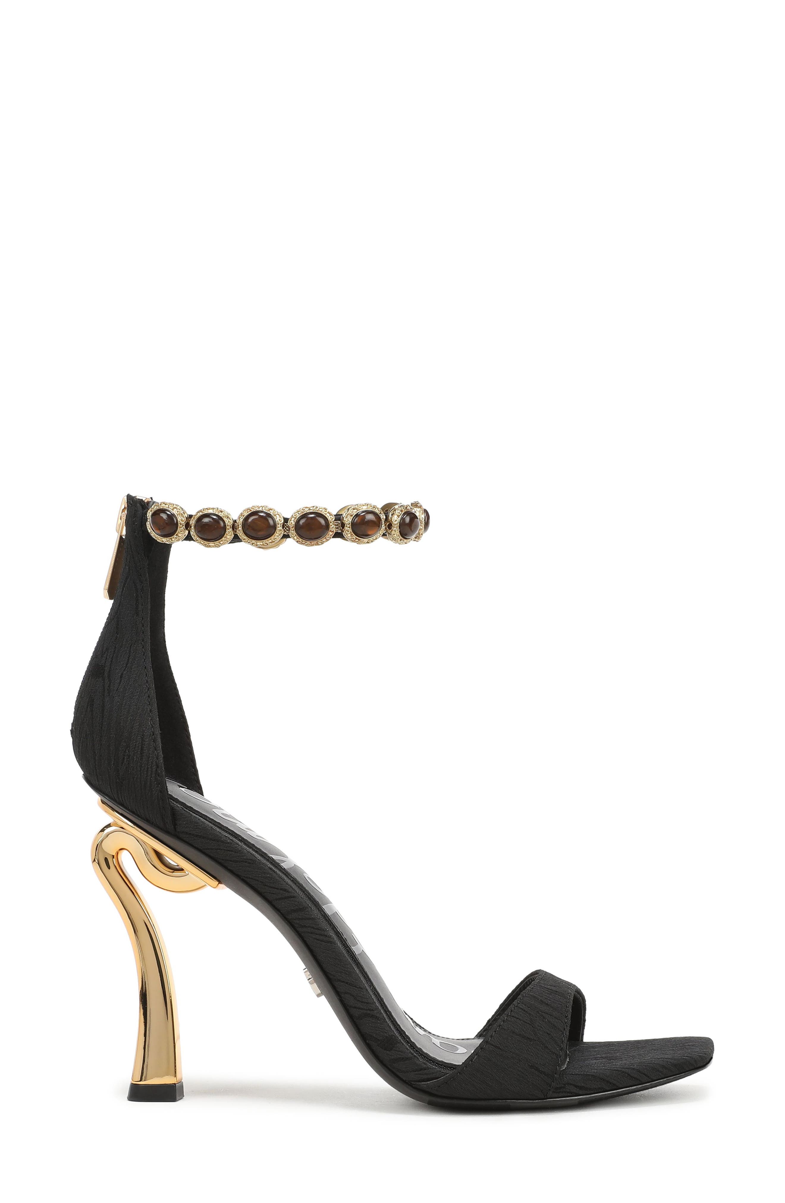 Sam Edelman Lyra Ankle Strap Sandal, Alternate, color, Black