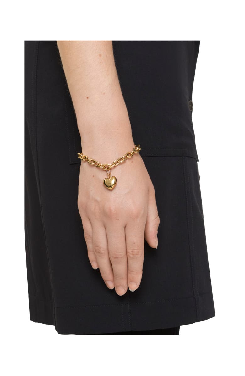 Burberry Heart Charm, Alternate, color, Gold